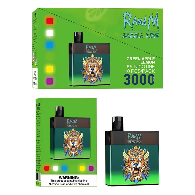Рандм заслепяване крал 3000 еднократна vape