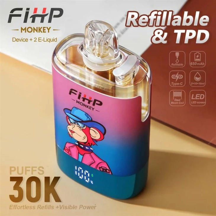 FIHP MONKEY 30K Puffs TPD за многократно пълнене