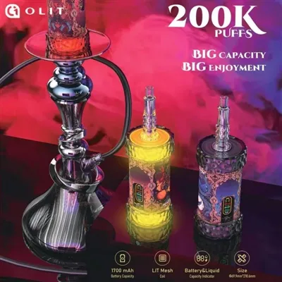 OLIT Hookalit Mega 200K: Стабилна изходна система за електронни наргилета с ултра{1}}голям капацитет
