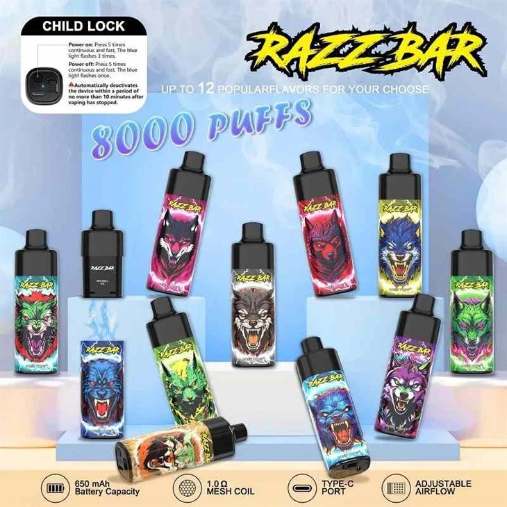 RAZZ БАР 8000 Вдлъбнатини Вейп